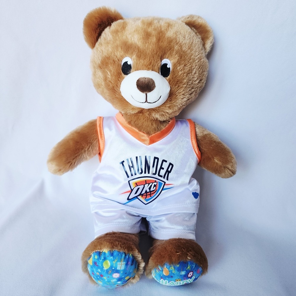 Build-A-Bear 2024 Birthday Treat Bear OKC Thunder NBA‎ Basketball Uniform Teddy